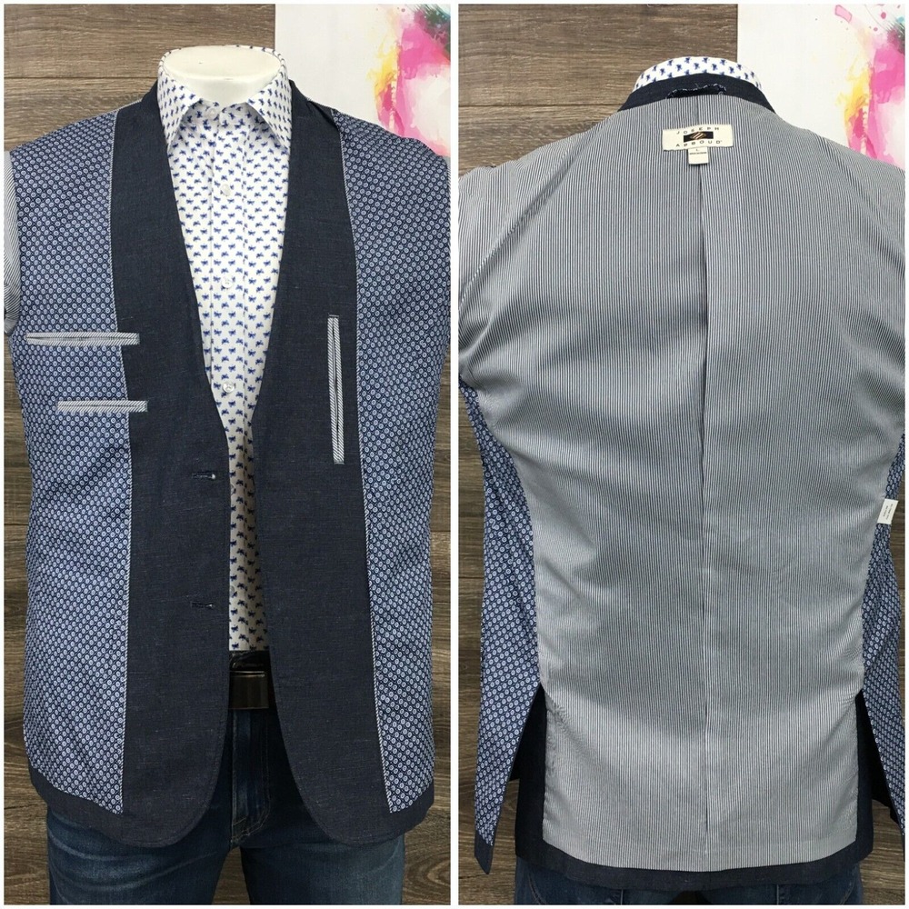 JOSEPH ABBOUD Mens Blazer Sport Coat Casual Jacket‎ Size L 42R Cotton Linen Suit - Picture 12 of 12